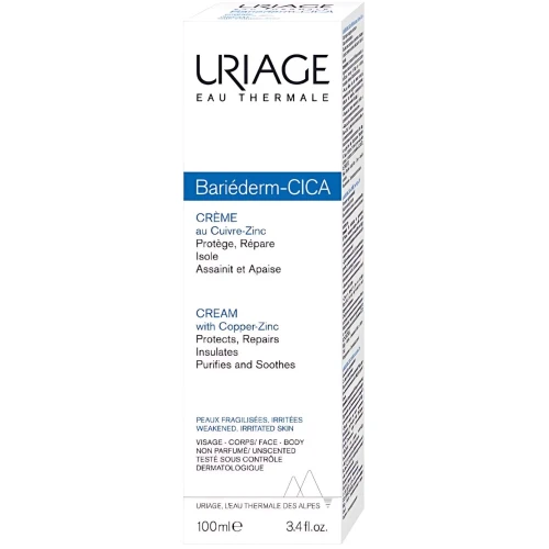 Uriage Bariederm Cica Krem regenerujący z Cu-Zn, 100 ml  - Do skóry delikatnej, wrażliwej, podrażnionej - 1