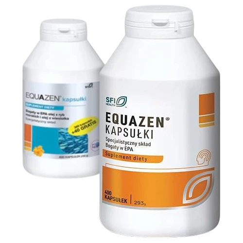 Equazen,  400 kapsułek  - Z kwasami omega-3 i 6 z oleju z ryb i wiesiołka - 1