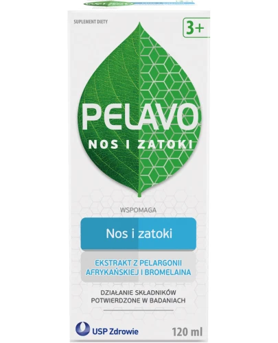 Pelavo Nos i Zatoki syrop, 120 ml - Z ekstraktami roślinnymi, witaminą C i cynkiem - 1