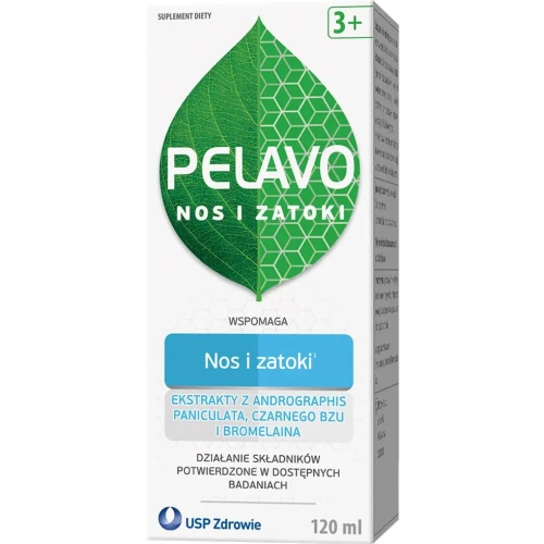 Pelavo Nos i Zatoki syrop, 120 ml - Z ekstraktami roślinnymi, witaminą C i cynkiem - 2