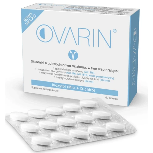 Ovarin, 60 tabletek -  Z inozytolem i kwasem foliowym dla kobiet - 1