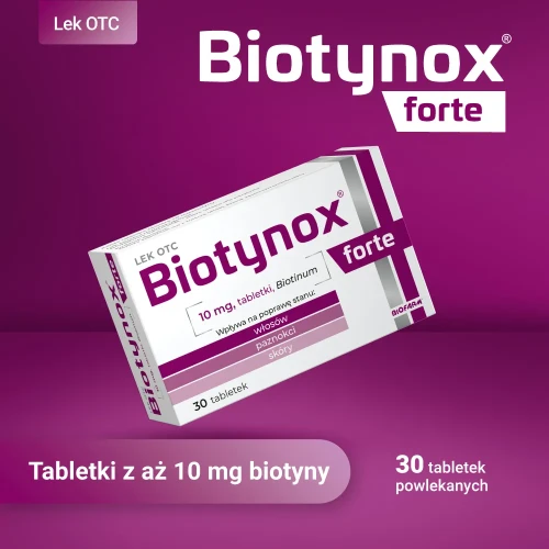 Biotynox Forte 10 mg, 30 tabletek - Uzupełnia niedobory, wzmacnia włosy i paznokcie - 1