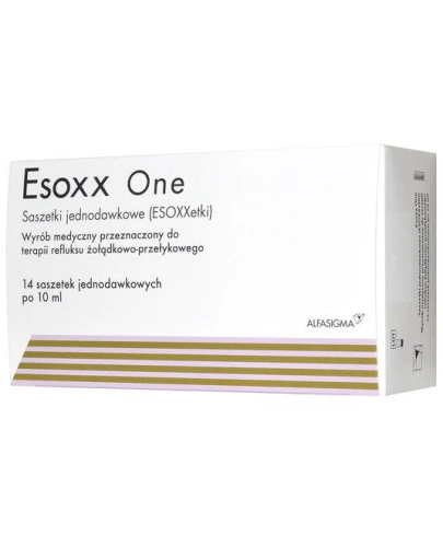 Esoxx One, 14 saszetek jednodawkowych - Syrop o działaniu miejscowym, osłaniającym błonę śluzową górnego odcinka przewodu pokarmowego - 1