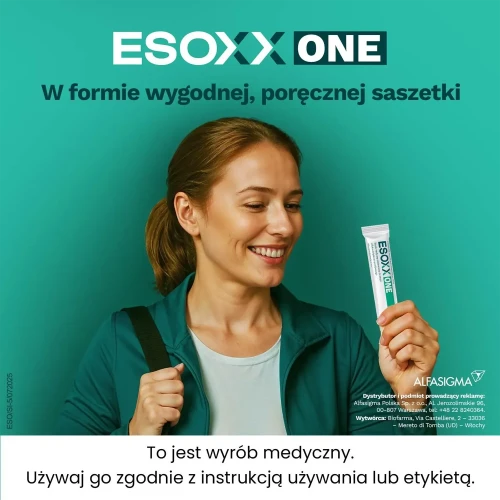 Esoxx One, 14 saszetek jednodawkowych - Osłania błonę śluzową górnego odcinka przewodu pokarmowego - 2