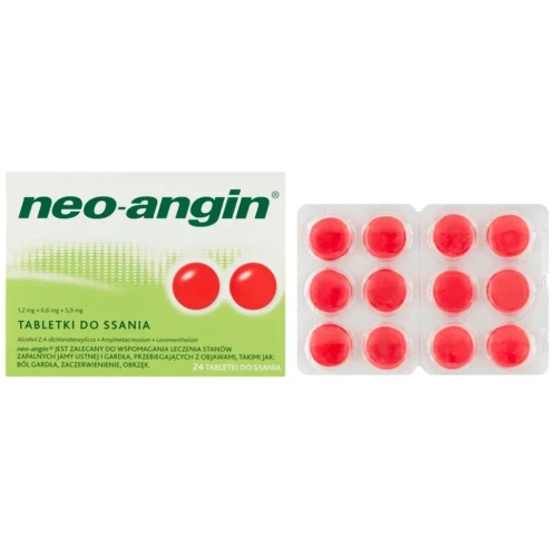Neo-angin, 24 tabletki do ssania - O działaniu antyseptycznym na stan zapalny jamy ustnej i gardła - 2