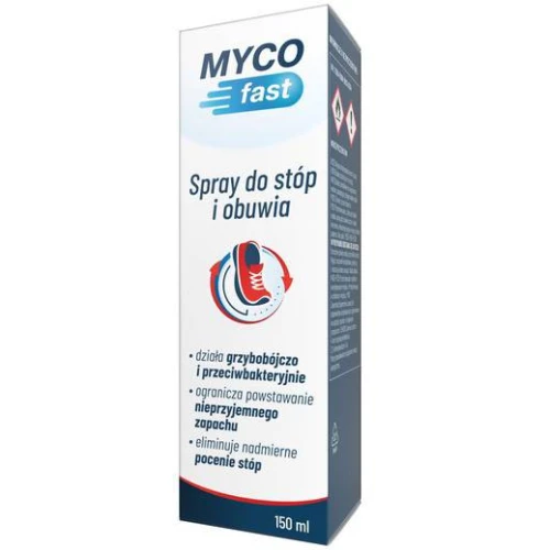 MYCOfast spray do stóp i obuwia, 150 ml - Eliminuje nadmierne pocenie stóp i ogranicza powstawanie nieprzyjemnego zapachu - 1