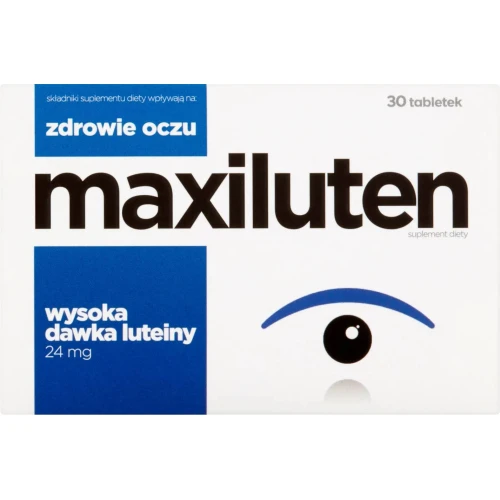 Maxiluten, luteina 24 mg, 30 tabletek - Z Luteiną i zeaksantyną, które wspierają wzrok  - 1