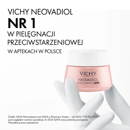 Vichy Neovadiol Rose Platinium, krem pod oczy, 15 ml - Z kofeiną do skóry dojrzałej, nadaje różany blask - 3