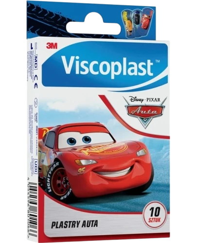 Viscoplast  Auta, plastry dla dzieci, 10 sztuk - Delikatne dla skóry, wysoce przepuszczające powietrze - 3