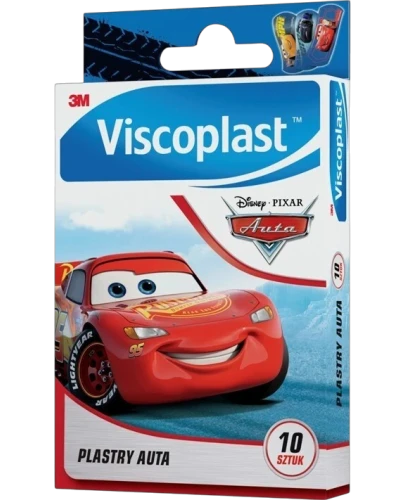 Viscoplast  Auta, plastry dla dzieci, 10 sztuk - Delikatne dla skóry, wysoce przepuszczające powietrze - 1
