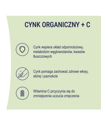 Naturell Cynk organiczny + C, 100 tabletek - Z cynkiem i witaminą C - 2
