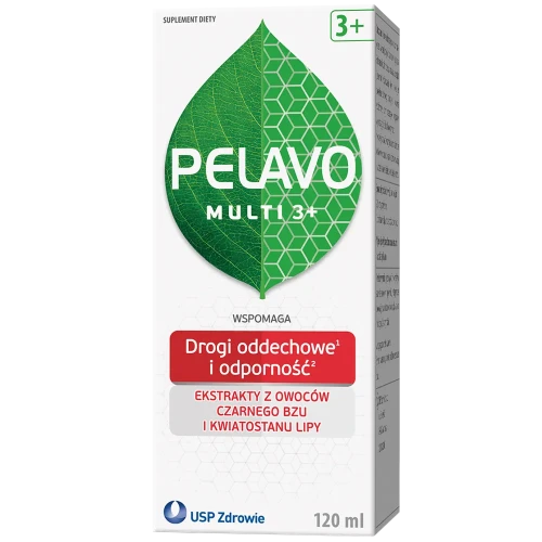 Pelavo Multi 3+ Drogi oddechowe i odporność, syrop, 120 ml - Syrop malinowy dla dzieci i dorosłych - 1