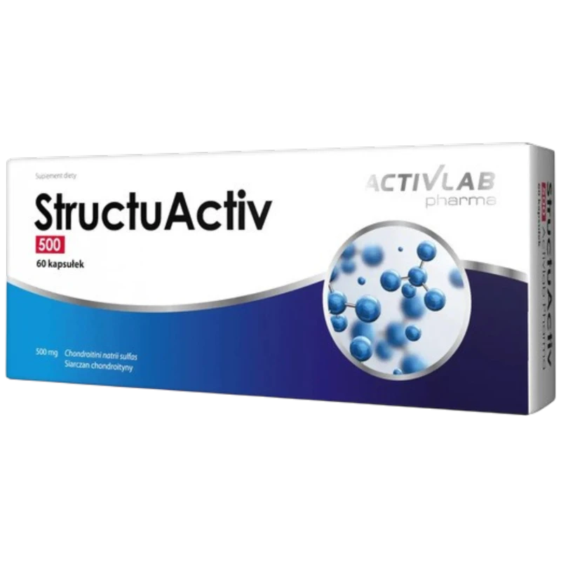 StructuActiv 500,  60 kapsułek - Preparat zawiera chondroitynę składnik budulcowy chrząstki stawowej - 1
