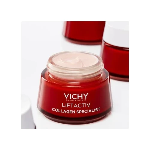 Vichy Liftactiv Collagen Specialist, krem przeciwzmarszczkowy na dzień, 50 ml - Z witaminą C i peptydami, modeluje owal twarzy - 2