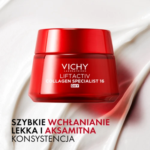 Vichy Liftactiv Collagen Specialist, krem przeciwzmarszczkowy na dzień, 50 ml - Z witaminą C i peptydami, modeluje owal twarzy - 3