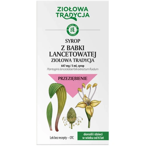 Ziołowa Tradycja, syrop z babki lancetowatej  125 g - W nieżytach górnych dróg oddechowych i w przeziębieniu - 1