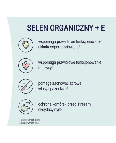 Naturell Selen Organiczny + E, 60 tabletek do ssania  - Wspiera prawidłowe funkcjonowanie układu odpornościowego i tarczycy - 2