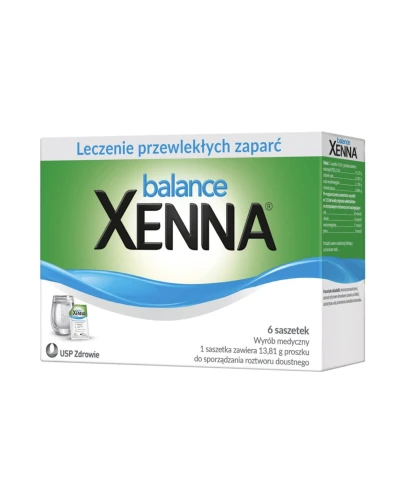 Xenna Balance Proszek do sporządzenia roztworu doustnego, 6 saszetek - Z makrogolem o osmotycznym działaniu przeczyszczającym - 1