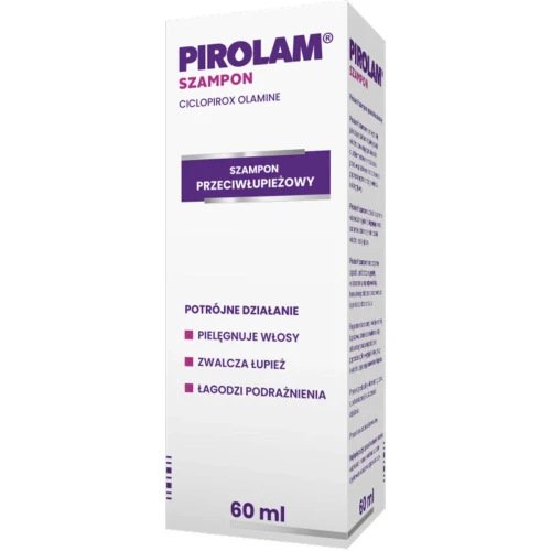 Pirolam, szampon przeciwłupieżowy, 60 ml - Pielęgnuje włosy, zwalcza łupież, łagodzi podrażnienia - 1
