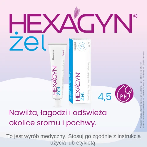 Hexagyn żel dopochwowy, 40ml - Żel nawilżający z kwasem hialuronowym - 1