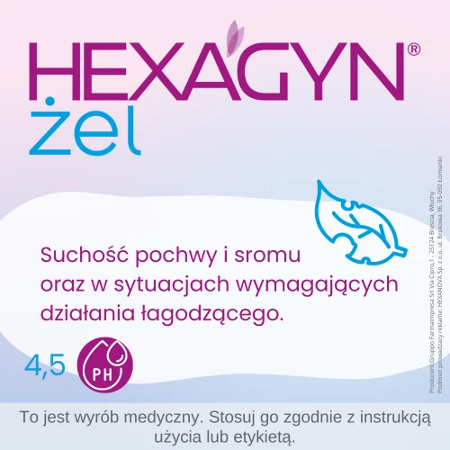 Hexagyn żel dopochwowy, 40ml - Żel nawilżający z kwasem hialuronowym - 3