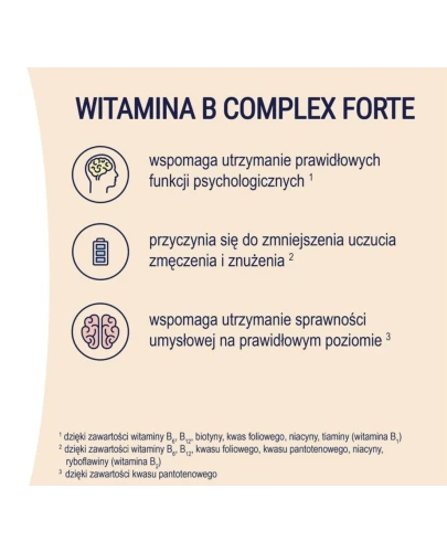 Naturell Witamina B Complex Forte, 40 tabletek  - Bez cukru i laktozy z witaminami z grupy B, metylokobalaminą B12 oraz witaminą B3 - 2