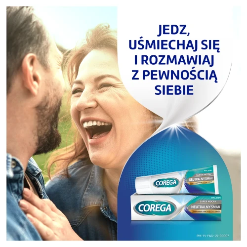 Corega Super Mocny Neutralny Smak, krem 40 g - Supermocny krem mocujący do protez zębowych - 3