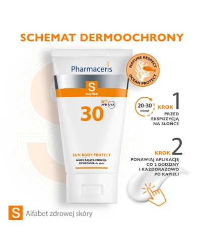 Pharmaceris S Nawilżająca emulsja ochronna do ciała SPF 30, 150 ml - Posiada lekką i szybko wchłaniającą się formułę - 3