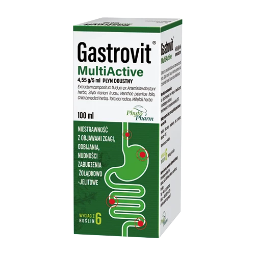 Gastrovit MultiActive, płyn doustny, 100ml - Wyciągi ziołowe na zaburzenia żołądkowo-jelitowe - 1