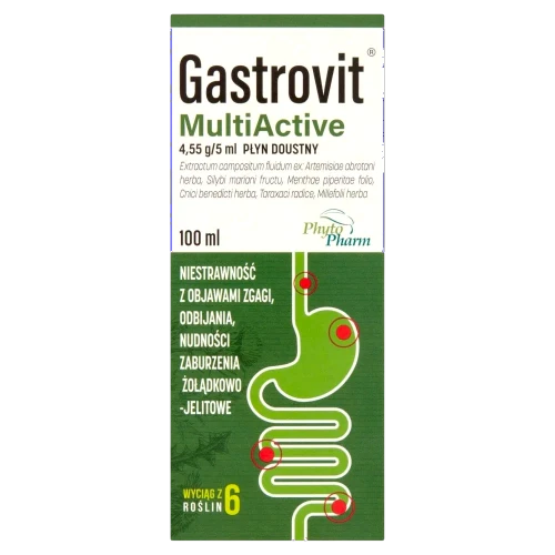 Gastrovit MultiActive, płyn doustny, 100ml - Wyciągi ziołowe na zaburzenia żołądkowo-jelitowe - 3