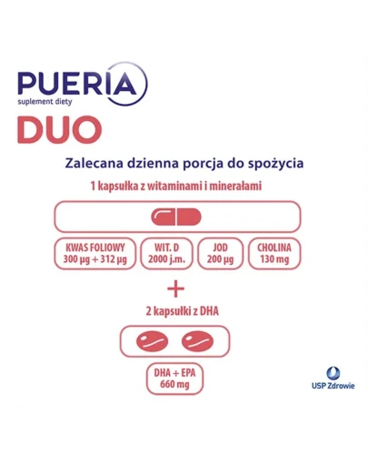 Pueria Duo, 90 kapsułek - Dla kobiet w ciąży od 13. tygodnia do końca karmienia piersią - 2