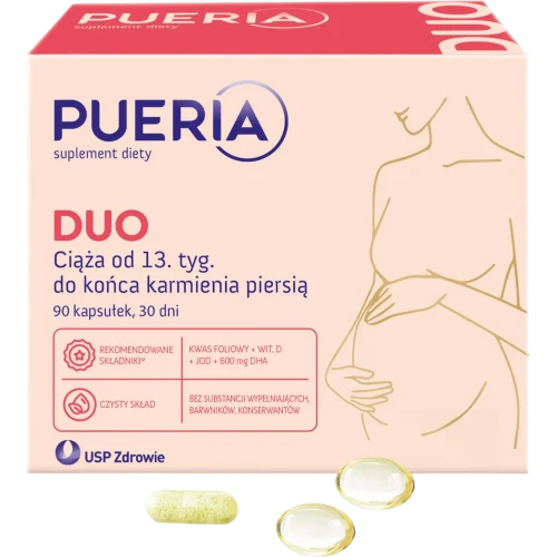 Pueria Duo, 90 kapsułek - Dla kobiet w ciąży od 13. tygodnia do końca karmienia piersią - 6