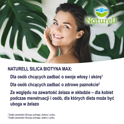 Naturell Silica Biotyna Max, 60 tabletek - Z biotyną, która pomaga zachować zdrową skórę i włosy - 5