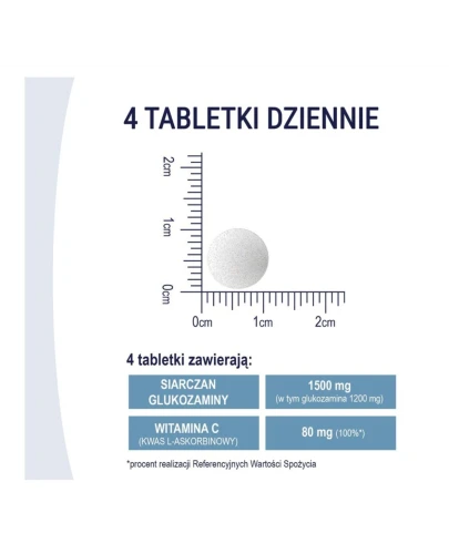 Naturell Glukozamina + C, 100 tabletek - Wspierają prawidłowe funkcjonowanie chrząstki stawowej - 2