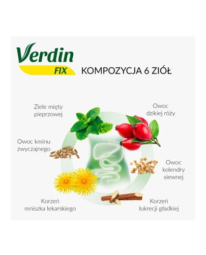 Verdin Fix, 40 saszetek - Herbatka z kompozycją 6 ziół  - 1