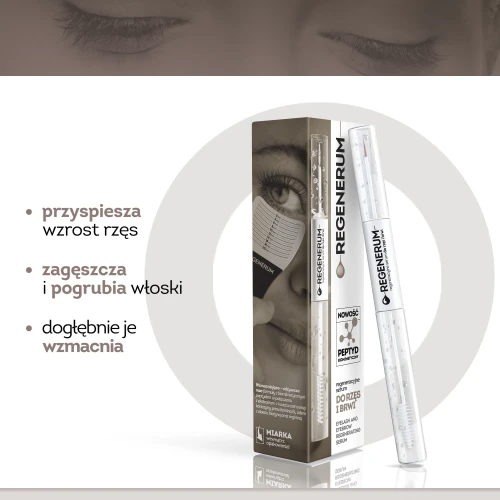 Regenerum Regeneracyjne serum do rzęs i brwi, 11 ml - Przyspiesza wzrost rzęs i zagęszcza brwi - 2