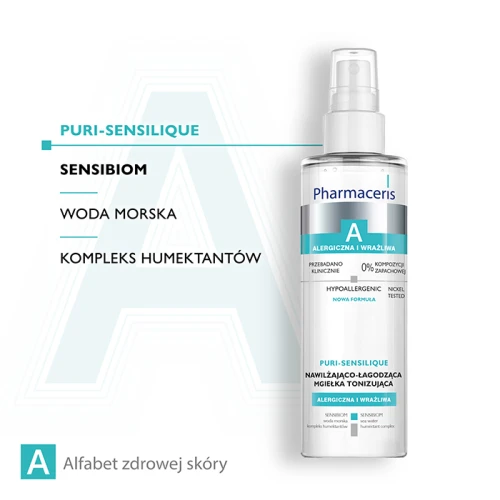 Pharmaceris A Puri-Sensilique Nawilżająco-łagodząca mgiełka tonizująca, 200 ml - Odświeżenie i ukojenie dla cery nadreaktywnej - 2