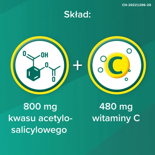 Aspirin C Forte 10 tabletek musujących  - Tabletki musujące, które działają przeciwbólowo, przeciwzapalnie  i przeciwgorączkowo - 3