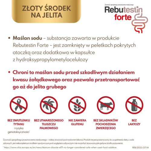 Rebutestin forte, 60 kapsułek - Chroni błonę śluzową jelit i łagodzi objawy jelita drażliwego - 5