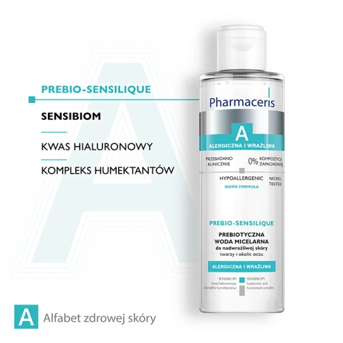 Pharmaceris A Prebio-Sensilique Prebiotyczna woda micelarna do nadwrażliwej skóry twarzy, 200 ml - Oczyszczanie, nawilżenie i ukojenie skóry wrażliwej - 2