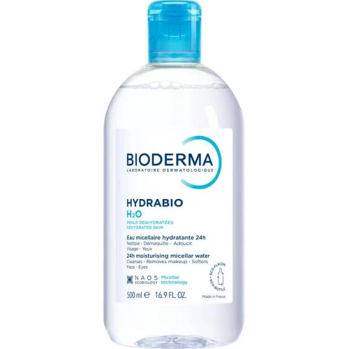 Bioderma Hydrabio H2O, nawilżająca woda micelarna, 2 x 500 ml - Oczyszcza skórę, nawilża i nie  wymaga spłukiwania - 1