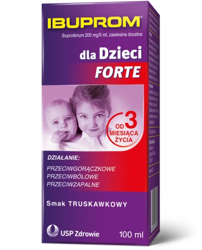 Ibuprom dla Dzieci Forte syrop, 100 ml - O działaniu przeciwbólowym - 1