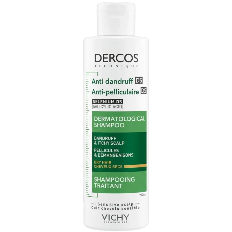 Vichy Dercos Anti Dandruff DS, szampon przeciwłupieżowy, włosy suche, 200 ml - Łagodzi podrażnienia skóry i eliminuje łupież - 4