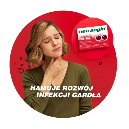 Neo-angin wiśnia, 24 pastylki twarde -  Wspomaga leczenia stanów zapalnych jamy ustnej i gardła - 5