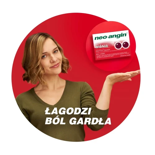 Neo-angin wiśnia, 24 pastylki twarde -  Wspomaga leczenia stanów zapalnych jamy ustnej i gardła - 6