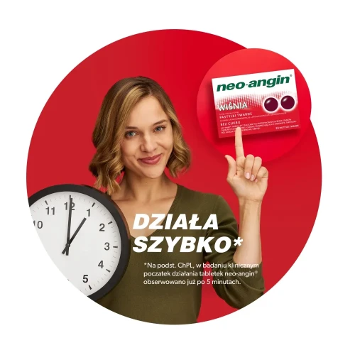 Neo-angin wiśnia, 24 pastylki twarde -  Wspomaga leczenia stanów zapalnych jamy ustnej i gardła - 7