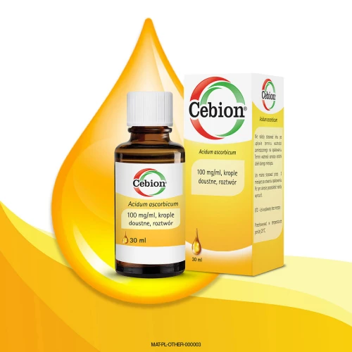 Cebion 100 mg/ml krople doustne, 30 ml - Odpowiedni dla dzieci i osób mających trudności z połykaniem tabletek - 1