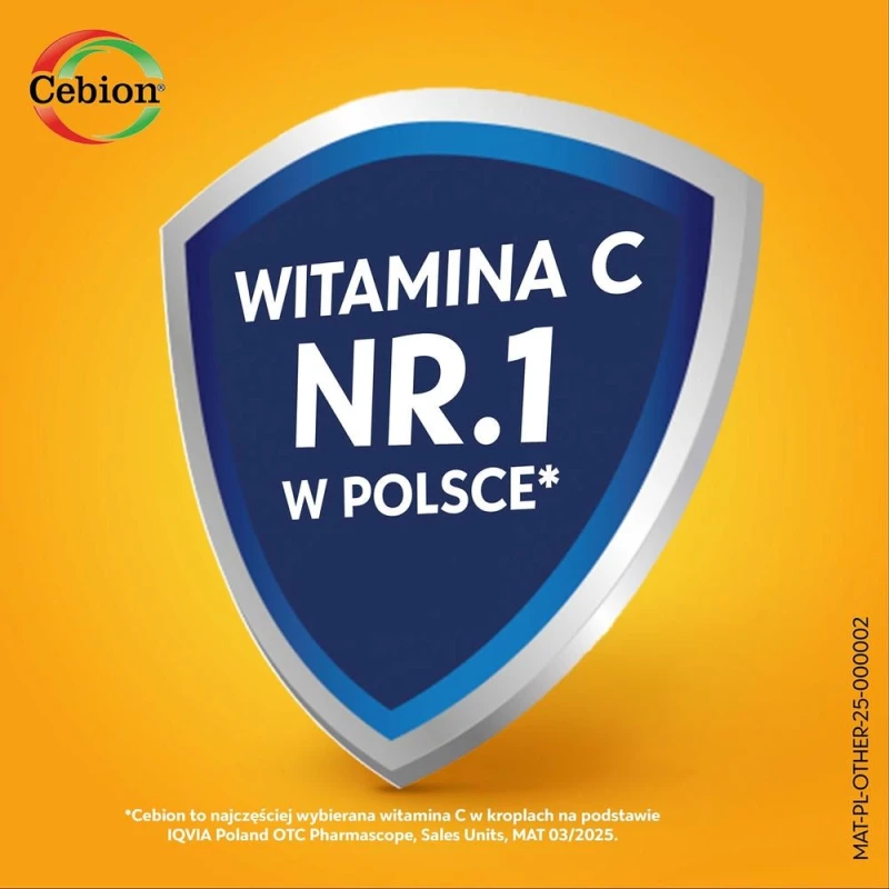 Cebion 100 mg/ml krople doustne, 30 ml - Witamina C w kroplach dla dzieci i dorosłych - 5
