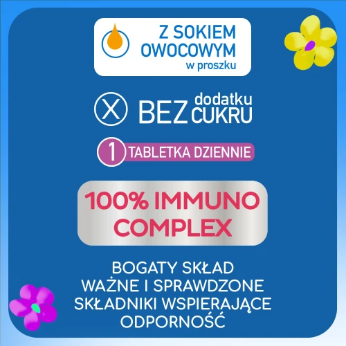 Plusssz Junior Odporność Complex, malina–truskawka, 20 tabletek musujących - Suplement diety z witaminą C, rutyną i cynkiem - 6