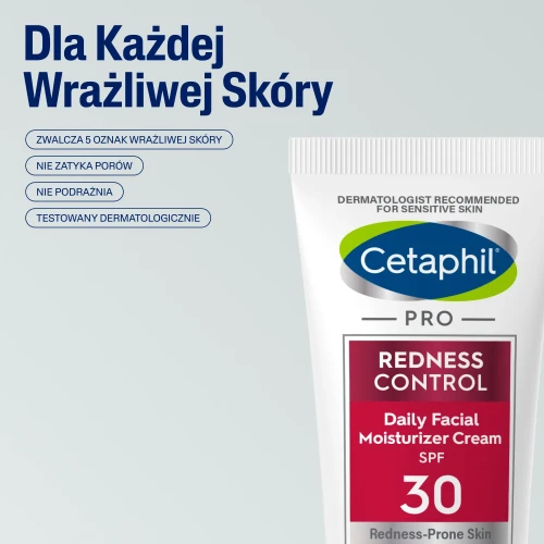 Cetaphil Pro Redness Control SPF 30, krem na dzień, 50 ml - Z filtrem SPF 30 do skóry z trądzikiem różowatym - 5